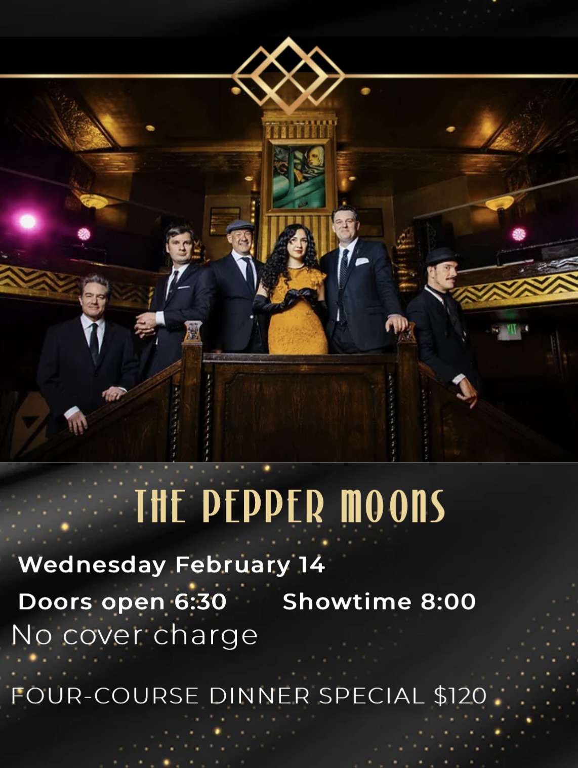 The Pepper Moons Valentine’s Dinner at The Cicada Restaurant & Lounge