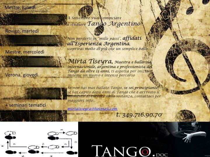 Mestre- Venezia:Corsi di tango para milonguear con Mirta Tiseyra