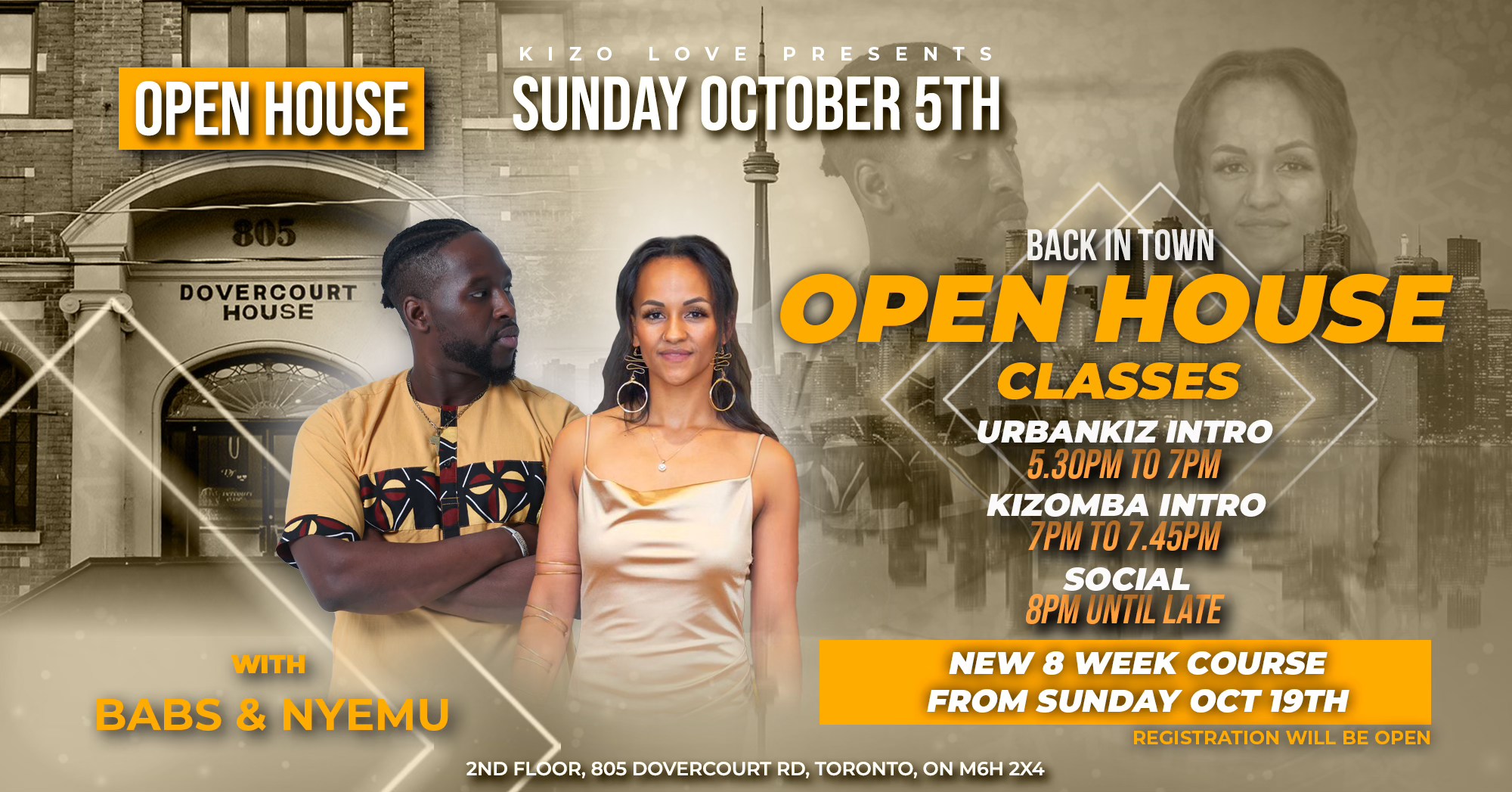 Dovertcourt Urbankiz Open house Sunday Oct 5th