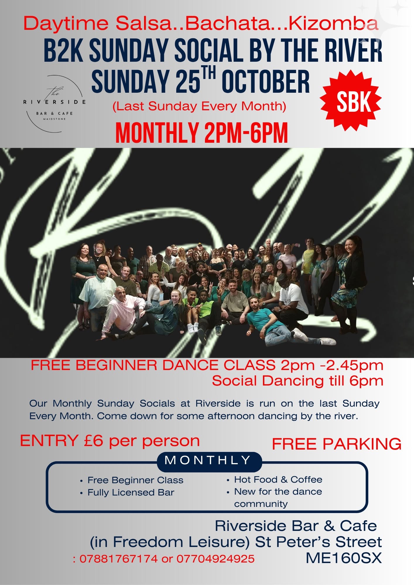 B2k Sunday Afternoon SBK Social in Maidstone 2pm-6pm