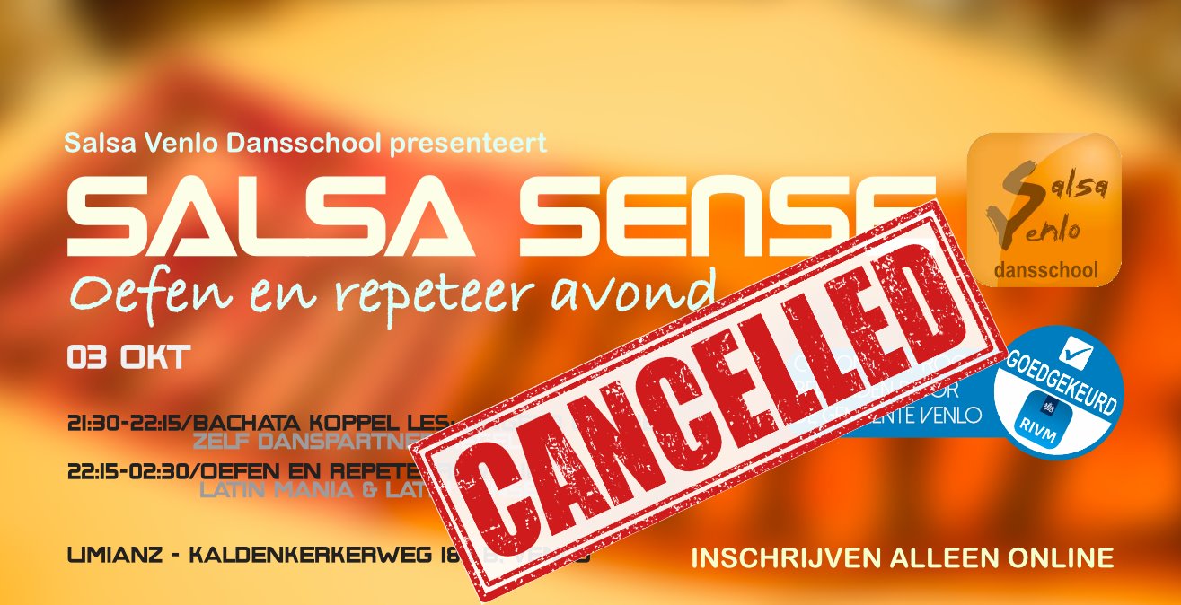 SALSA SENSE VENLO Oefen en Repeteer Avond 03 okt.