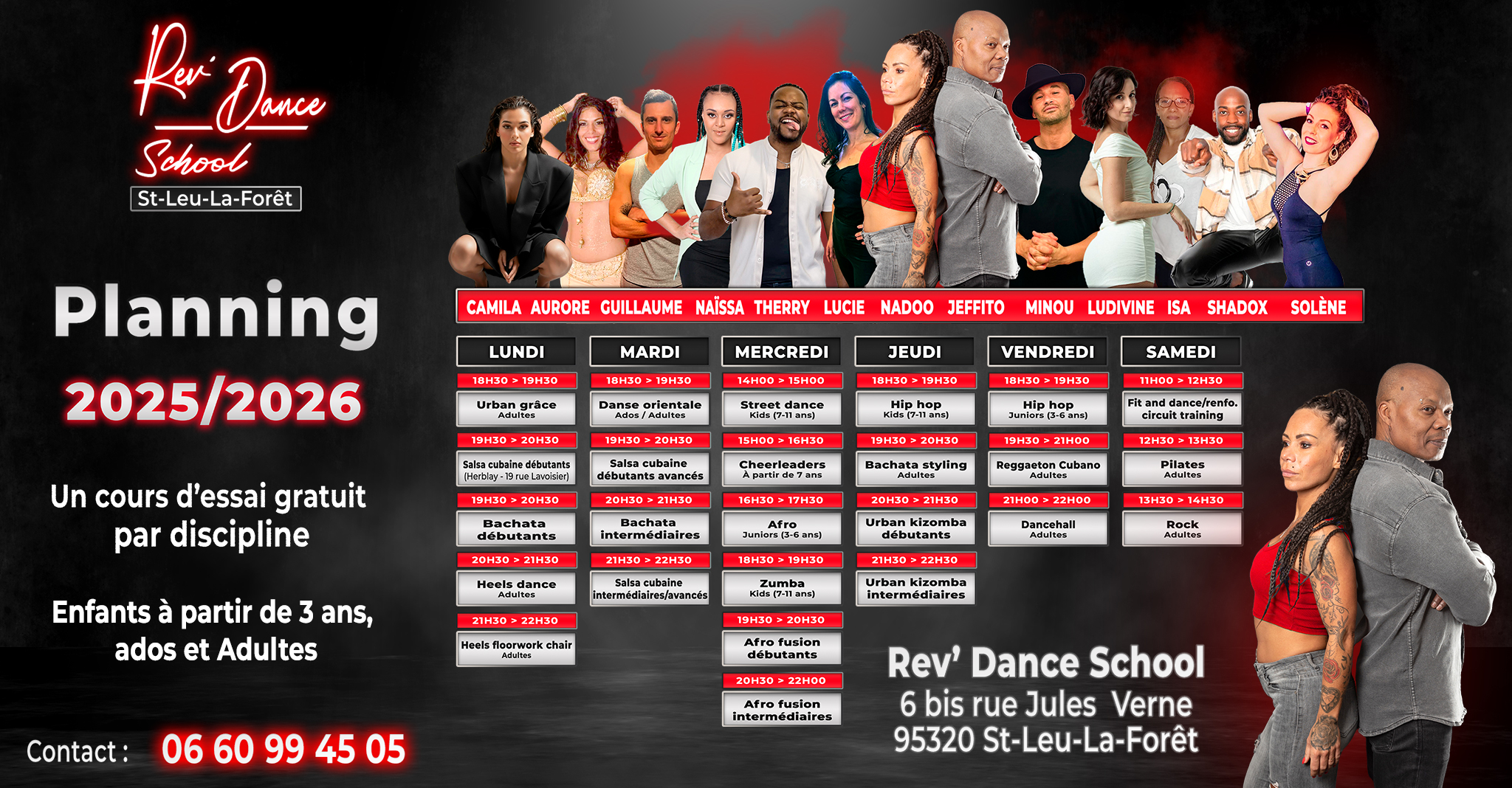 22 au 27 septembre 2025 - Rev Dance School - Ecole de danse - St-Leu-La-Forêt