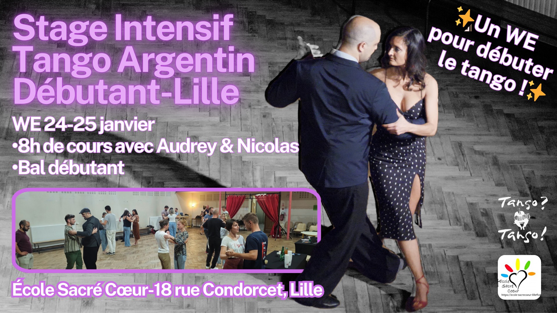 WE Stage Intensif Débutant Tango Argentin LILLE