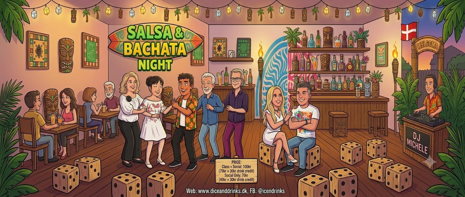 bachata class and salsa bachata kizomba party
