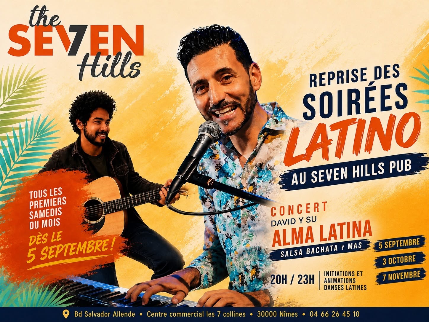 Soirée Latino Salsa Bachata avec David Y Su ALMA LATINA - SEVEN HILLS PUB Nîmes