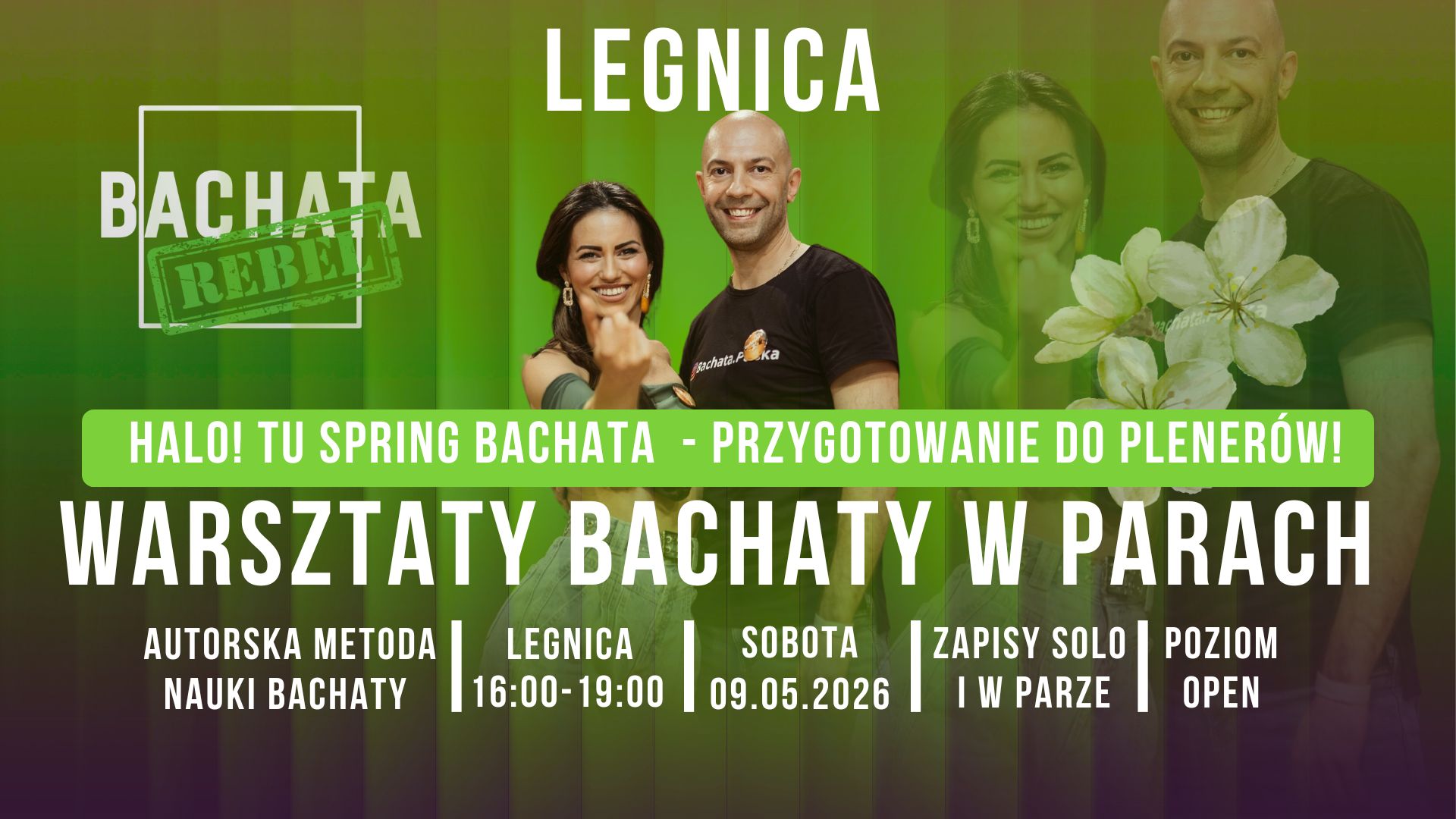Warsztaty Bachaty w Parach w Legnicy - Halo! Tu Spring Bachata - Przygotowanie do Plenerów!