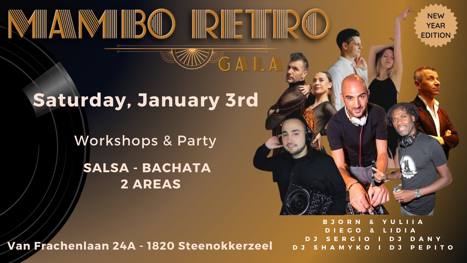 πππππ πππππ ππππ New Year Edition 2 Rooms Salsa Bachata - Sat.3.Jan