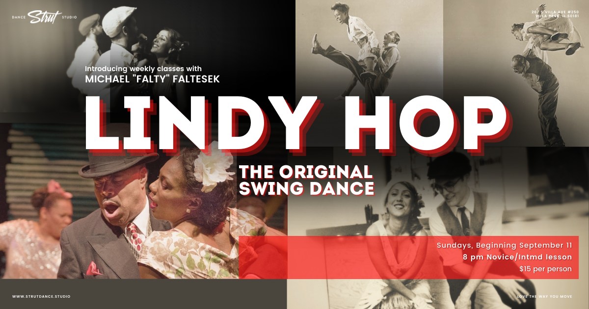 Weekly Sunday LINDY HOP Classes with Michael "FALTY" Faltesek beginning Sept. 11!