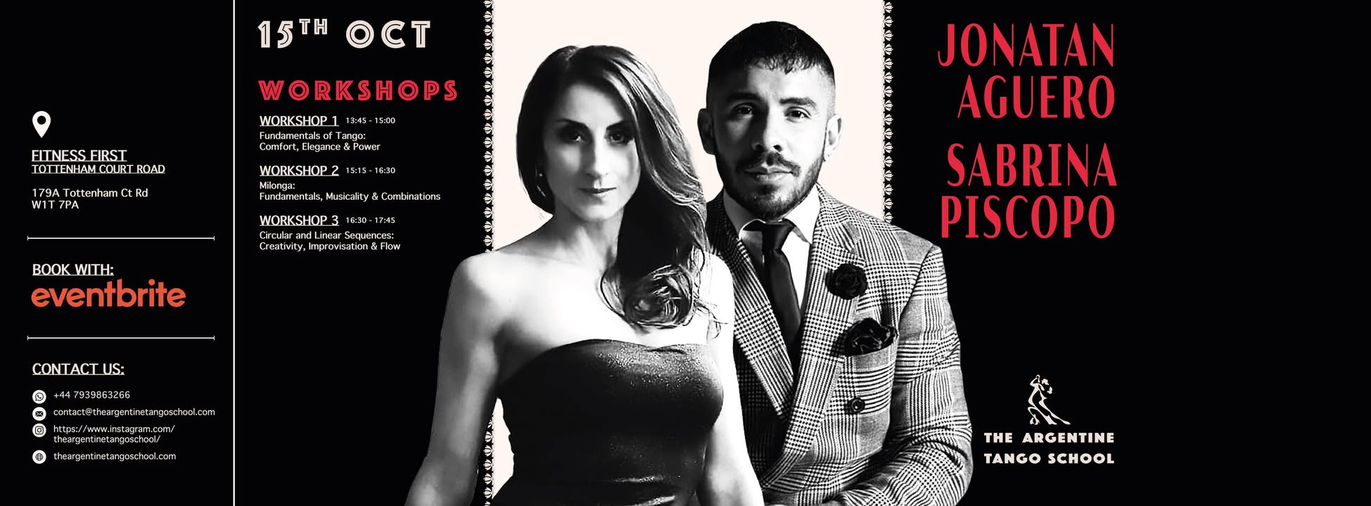 The Argentine Tango School - Workshops - Jonatan Aguero & Sabrina Piscopo