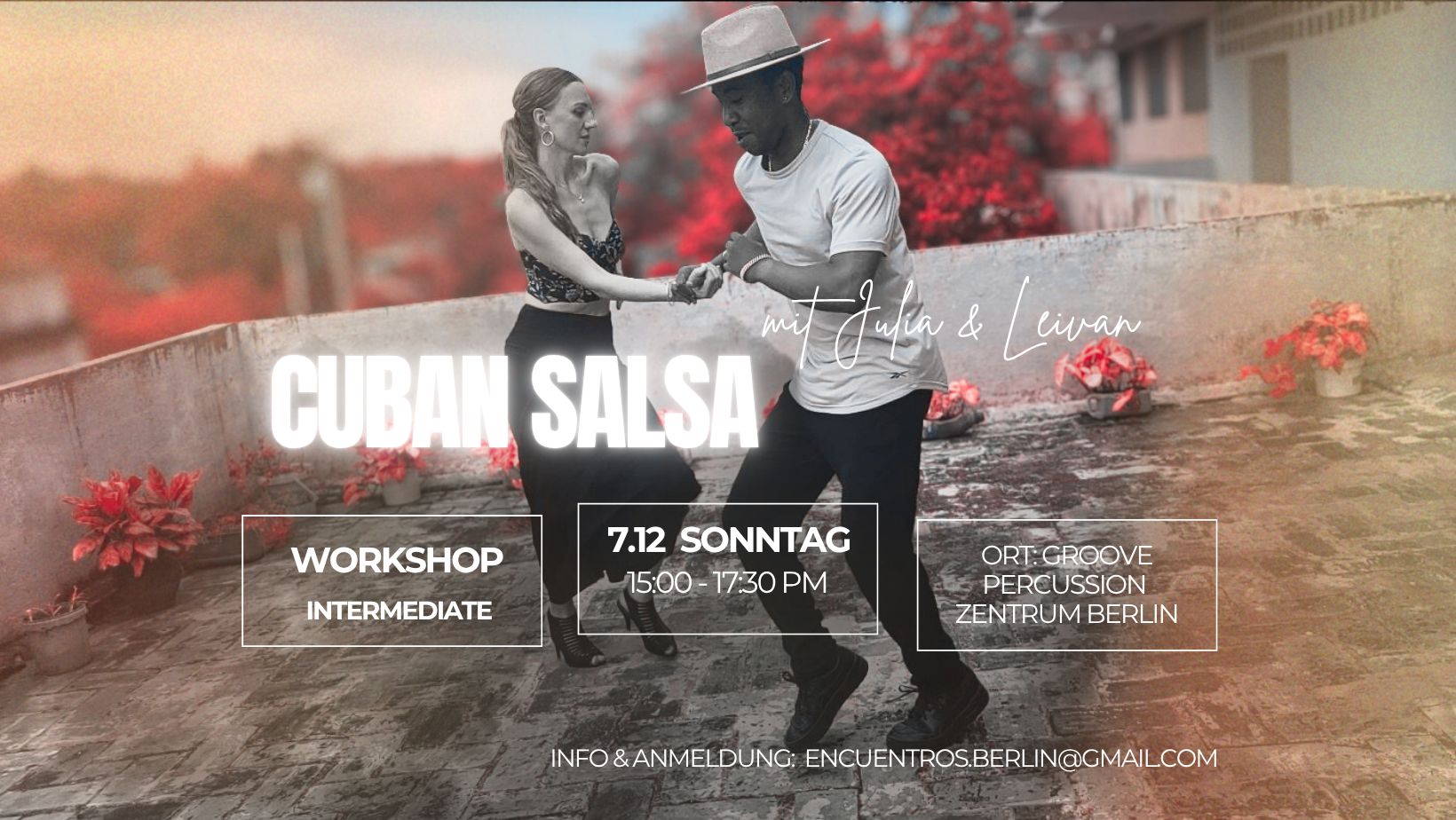 Cuban Salsa Workshop Special am 7.12 mit Julia & Leivan