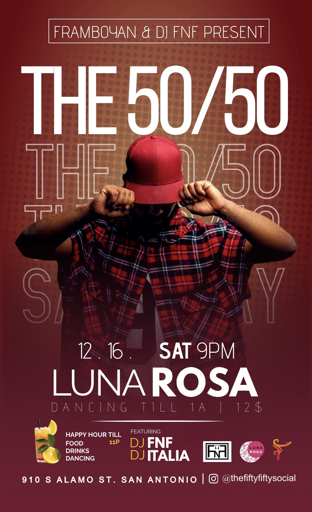 The 50 50 @ Luna Rosa Southtown!