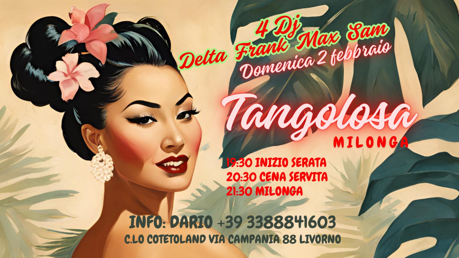 Tangolosa Milonga con i 4 tdj Delta, Frank, Max, Sam - Circolo Cotetoland di Livorno