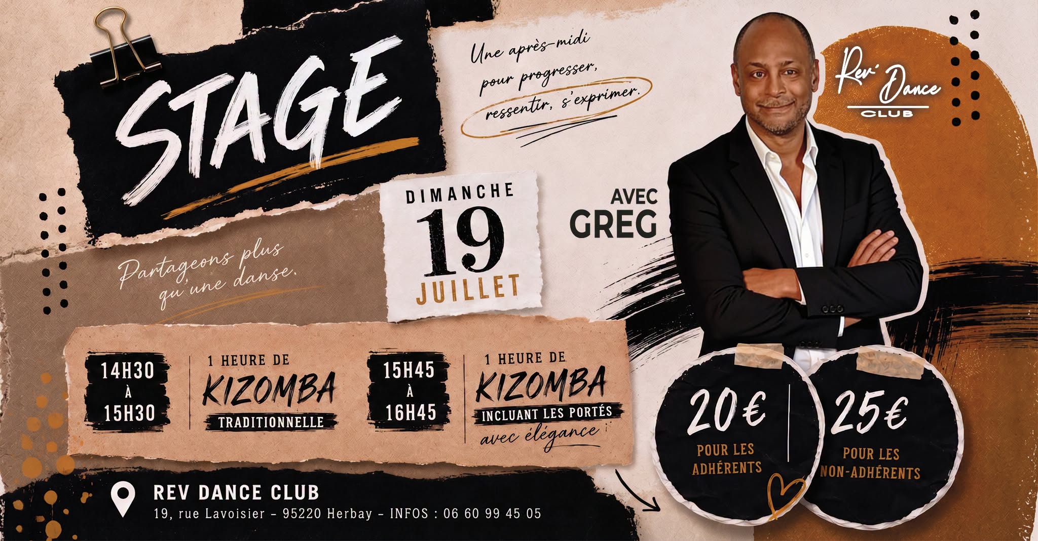 Dimanche 19 juillet 2026 - Stage Kizomba avec Greg