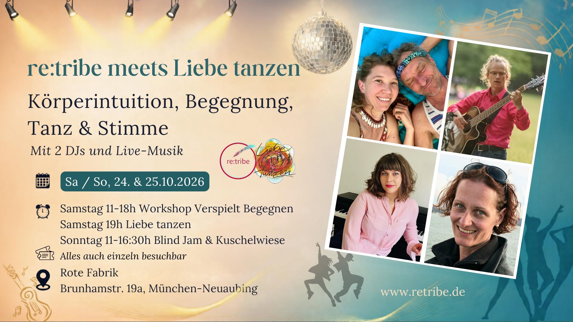 re:tribe meets Liebe tanzen: Tanz, Verspielt Begegnen, Blind Jam & Kuschel-Singkreis