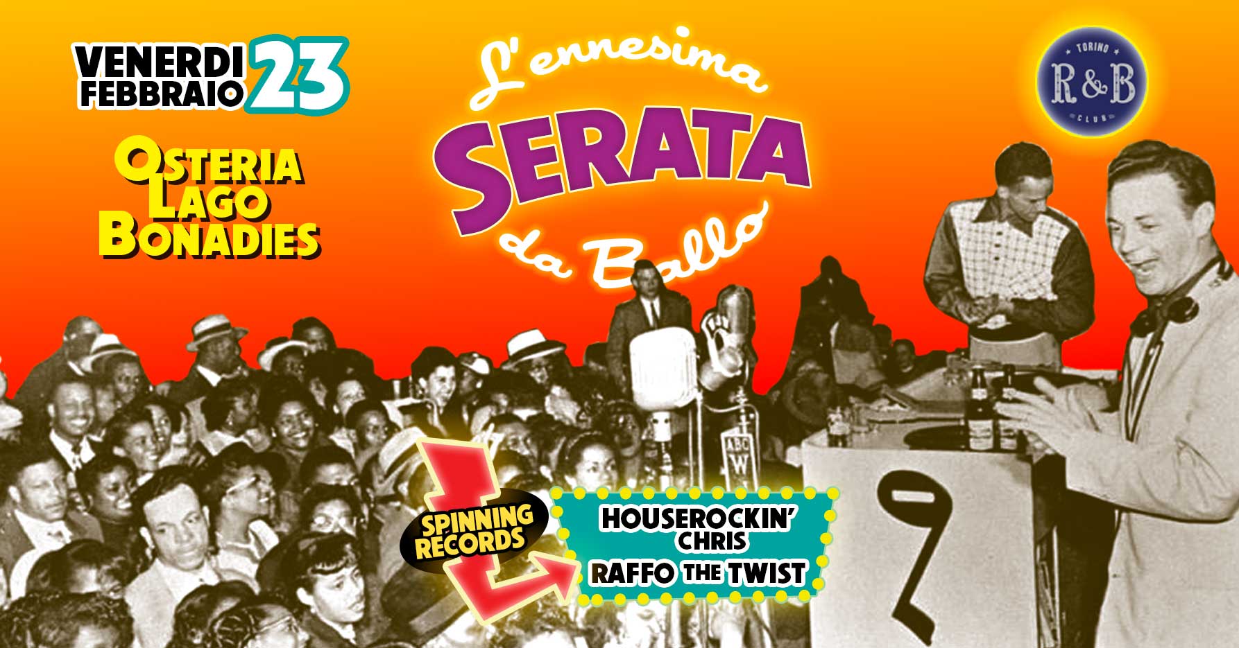 L'Ennesima SERATA da Ballo ✷ Venerdì 23 feb.✷ Osteria Lago Bonadies