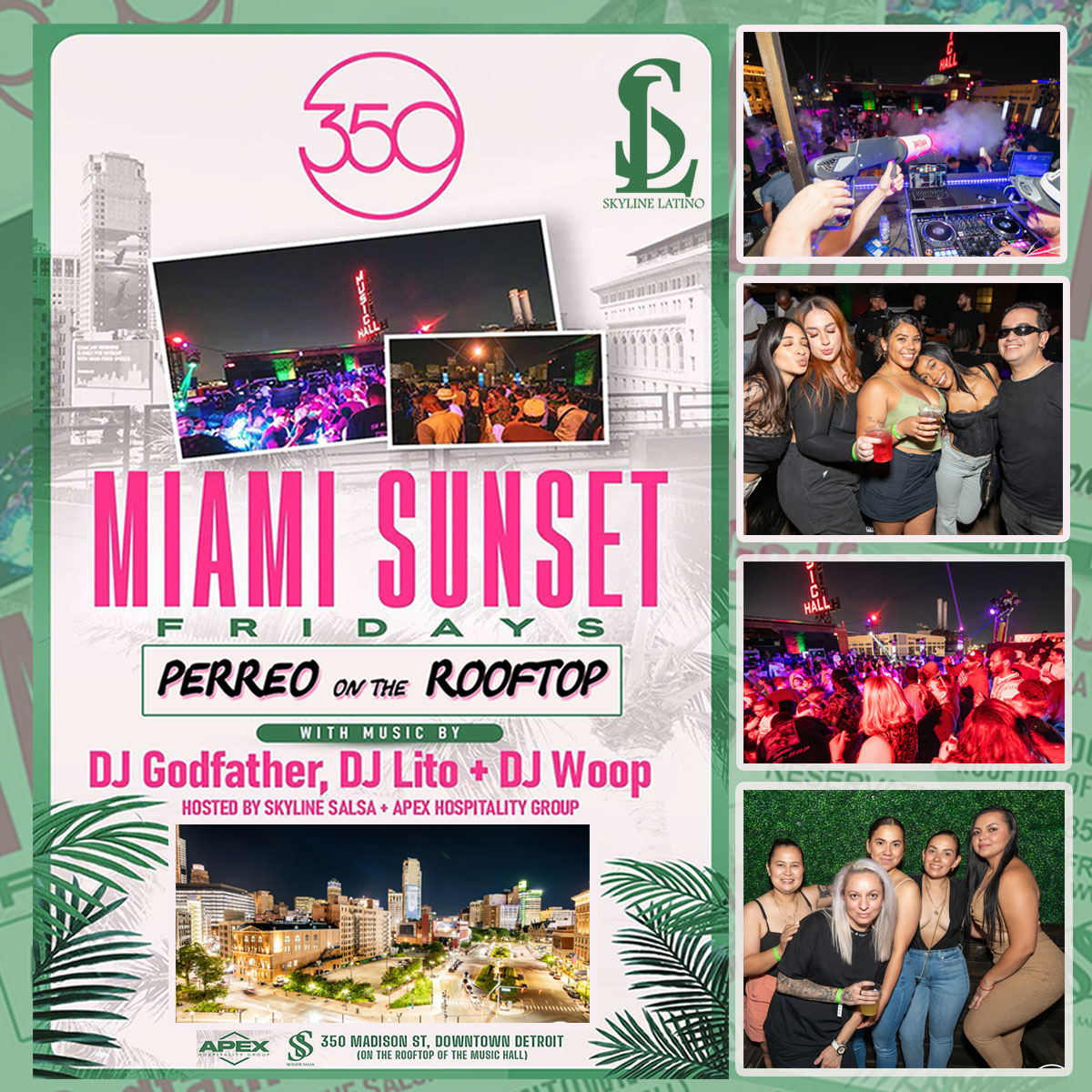 Perreo on The Rooftop Viernes en las Alturas Del Music Hall Downtown Detroit