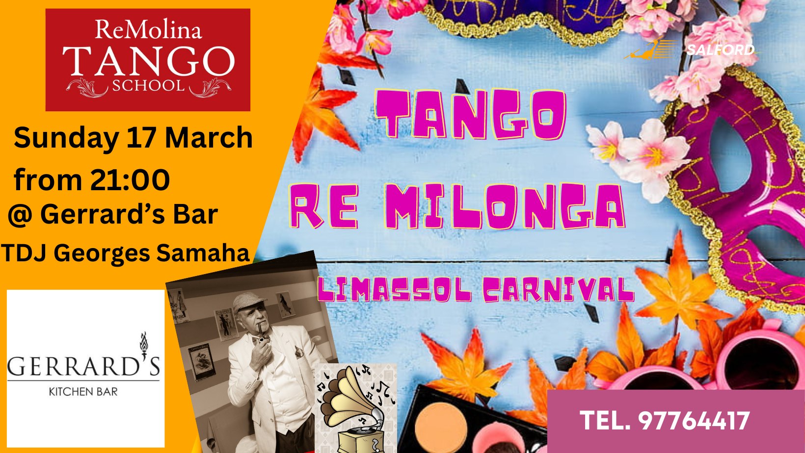 Carnival Re Milonga @ Gerrard's Bar Limassol Sunday 17 March 21:00