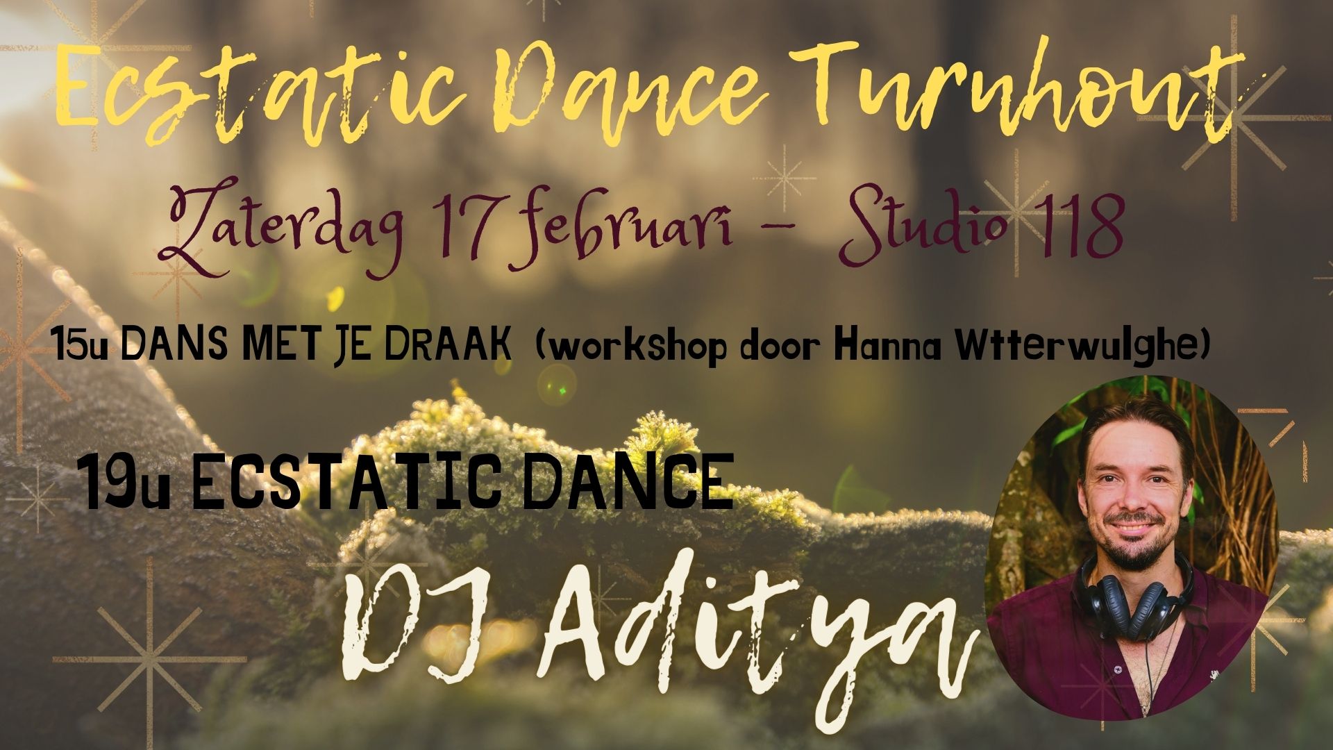 ECSTATIC DANCE Turnhout - DJ ADITYA & namiddag workshop: DANS MET JE DRAAK
