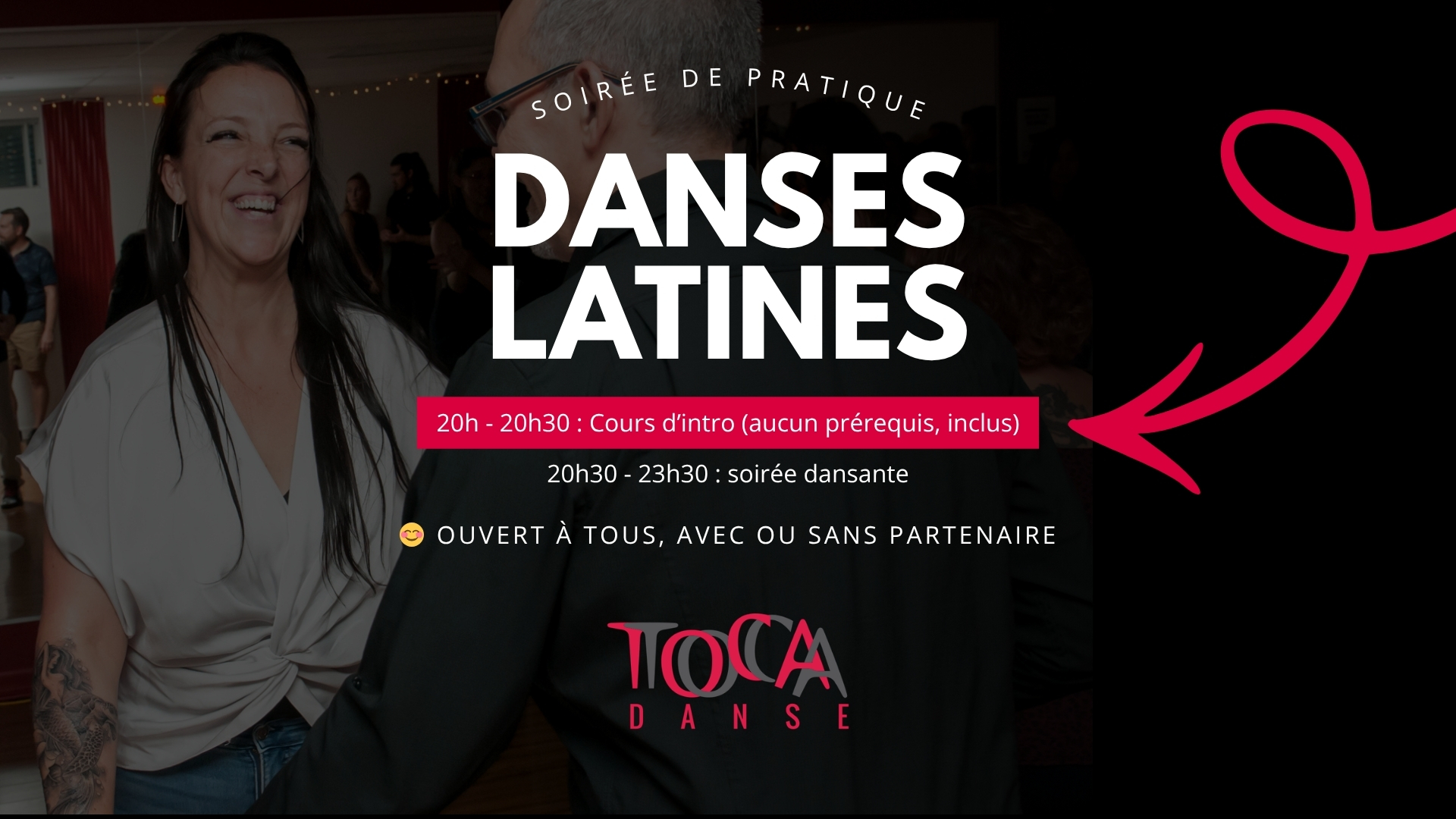 Soirée de pratique Good Vibes Only (Salsa, Bachata, Merengue, Cha-cha-cha et Kizomba) Toca Danse