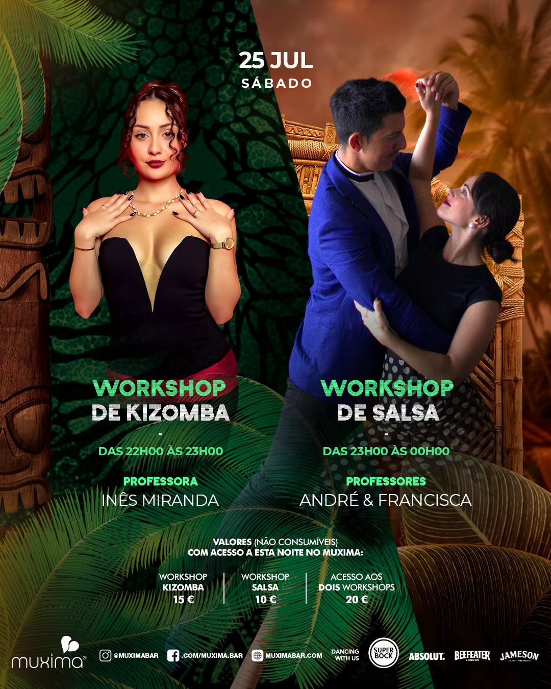 SÁBADO, 25 julho ➥ WORKSHOPS