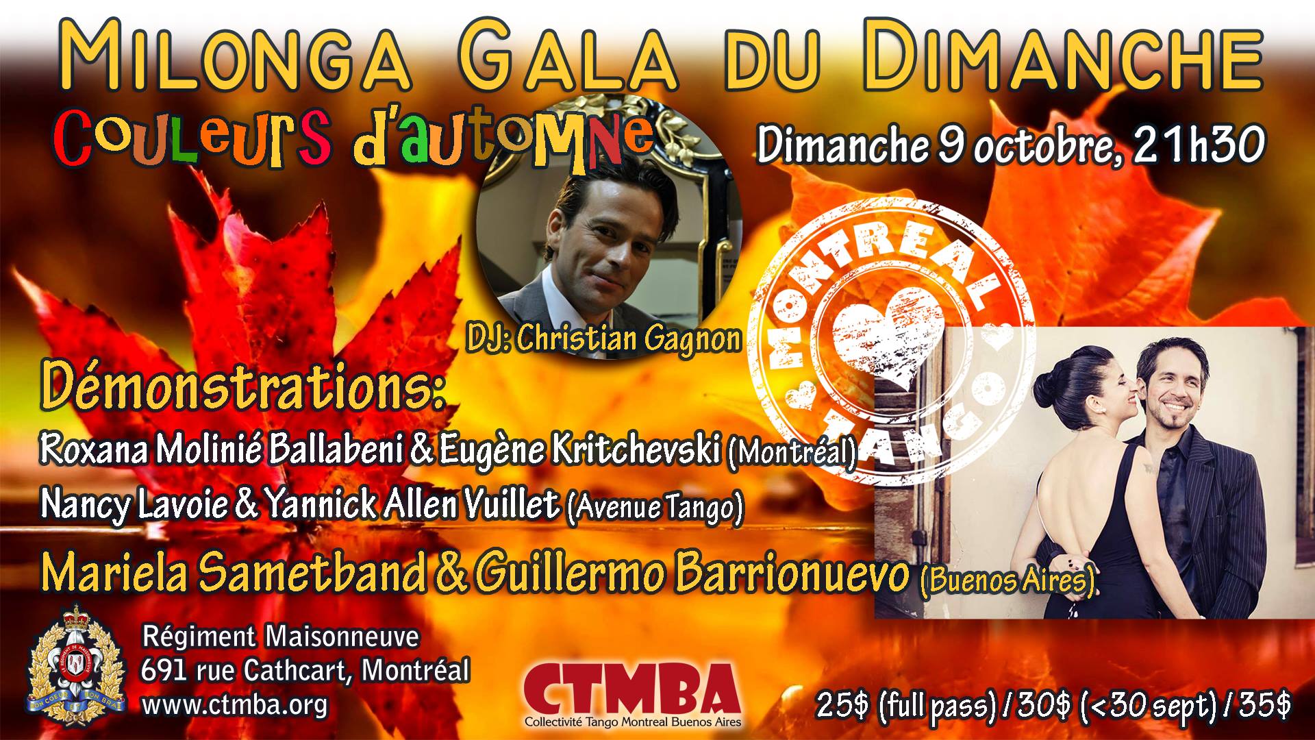 Milonga Gala « Couleurs d’automne »