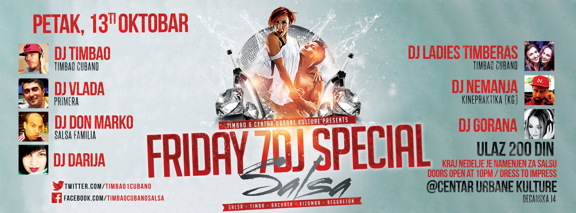 Veliki Friday salsa Specijal 13. Oktobar 7 DJ - CUK