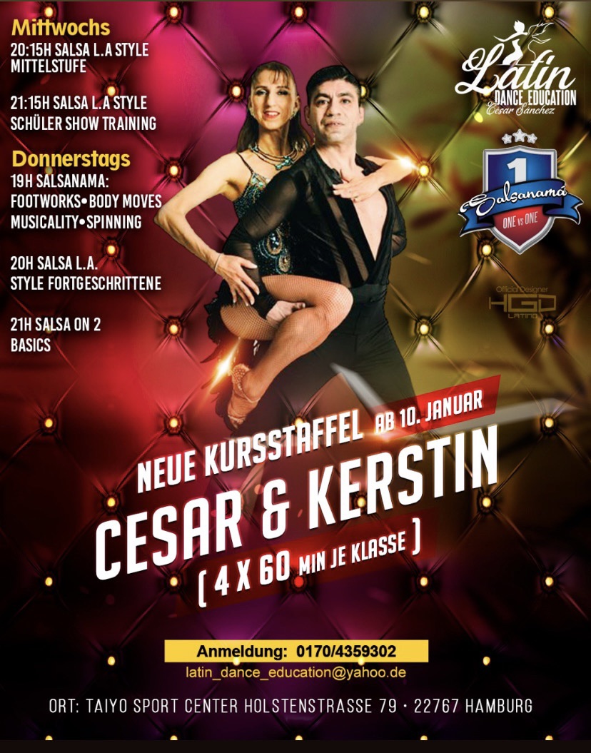 Neue Salsa Kursstaffeln im Januar