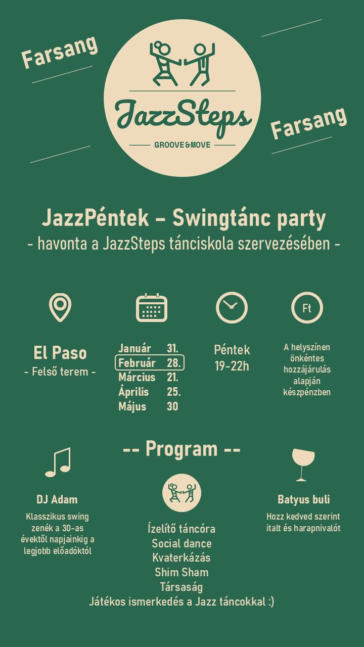 JazzPéntek - Győr - Swingtánc party - Farsang