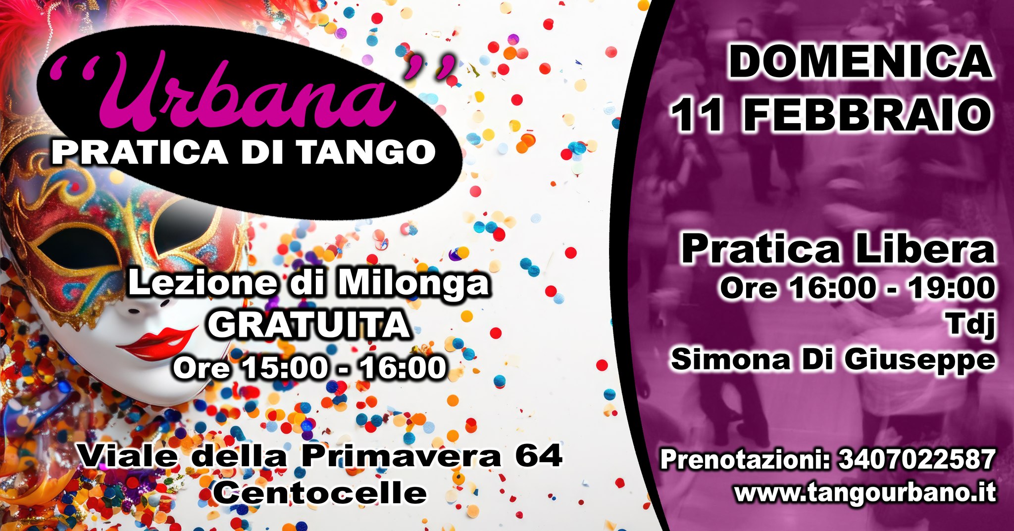 Pratica di Tango ''URBANA'' di CARNEVALE