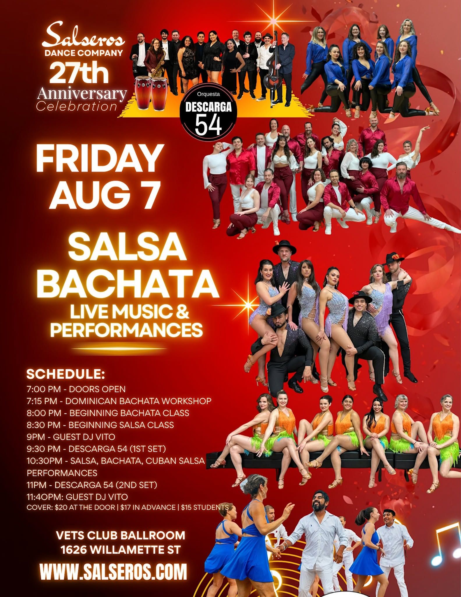 Salsa Special Event, Salseros Dance Company 27th Anniversary