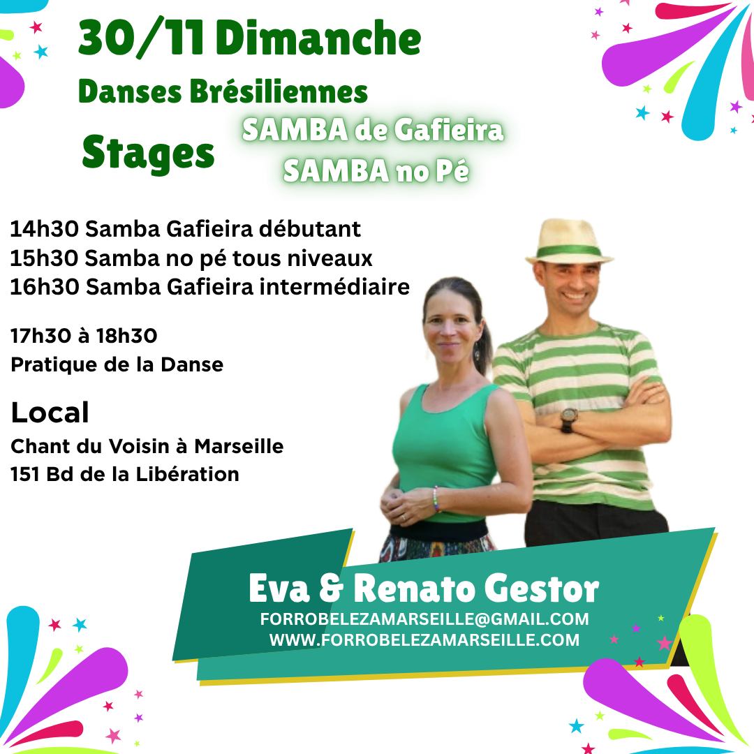 Stage Samba de Gafieira et Samba no Pé à Marseille, 30 11