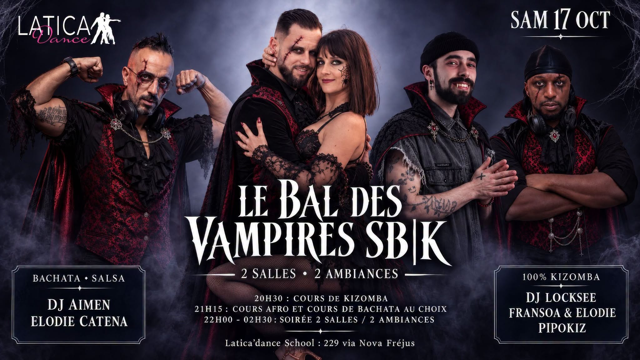 Mensuelle Latica Bachata Salsa Kizomba - 2 Salles 2 Ambiances - Le Bal des Vampires