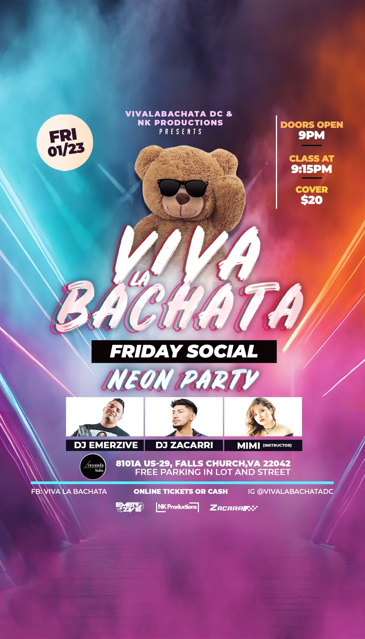 🟣Viva La Bachata Friday Social - NEON PARTY🟠