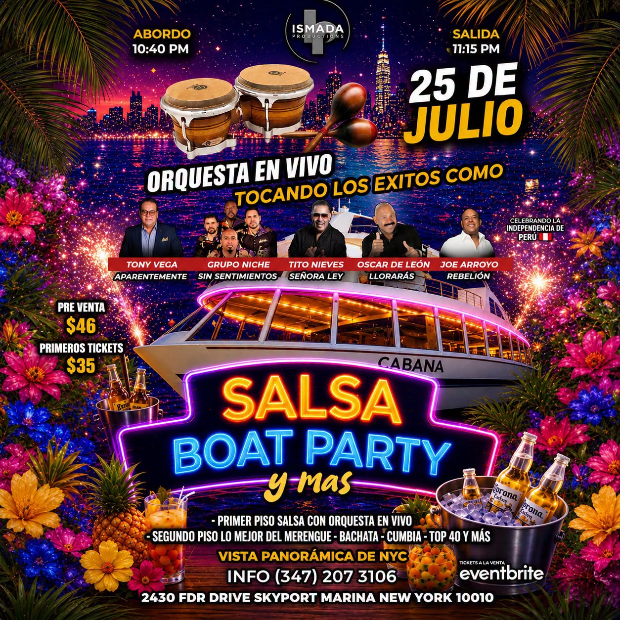 Salsa Boat Party y mas NYC Orquesta En Vivo