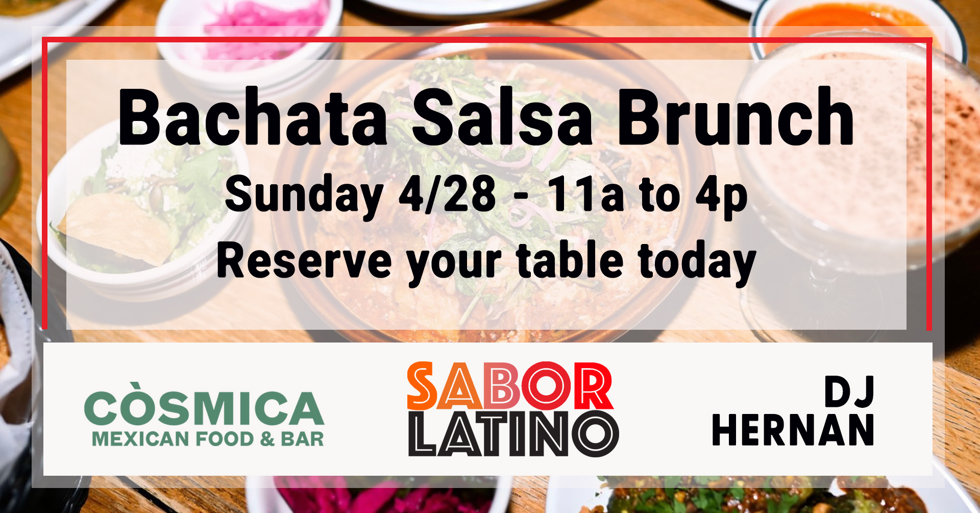 Bachata Salsa Brunch Sun 4 28