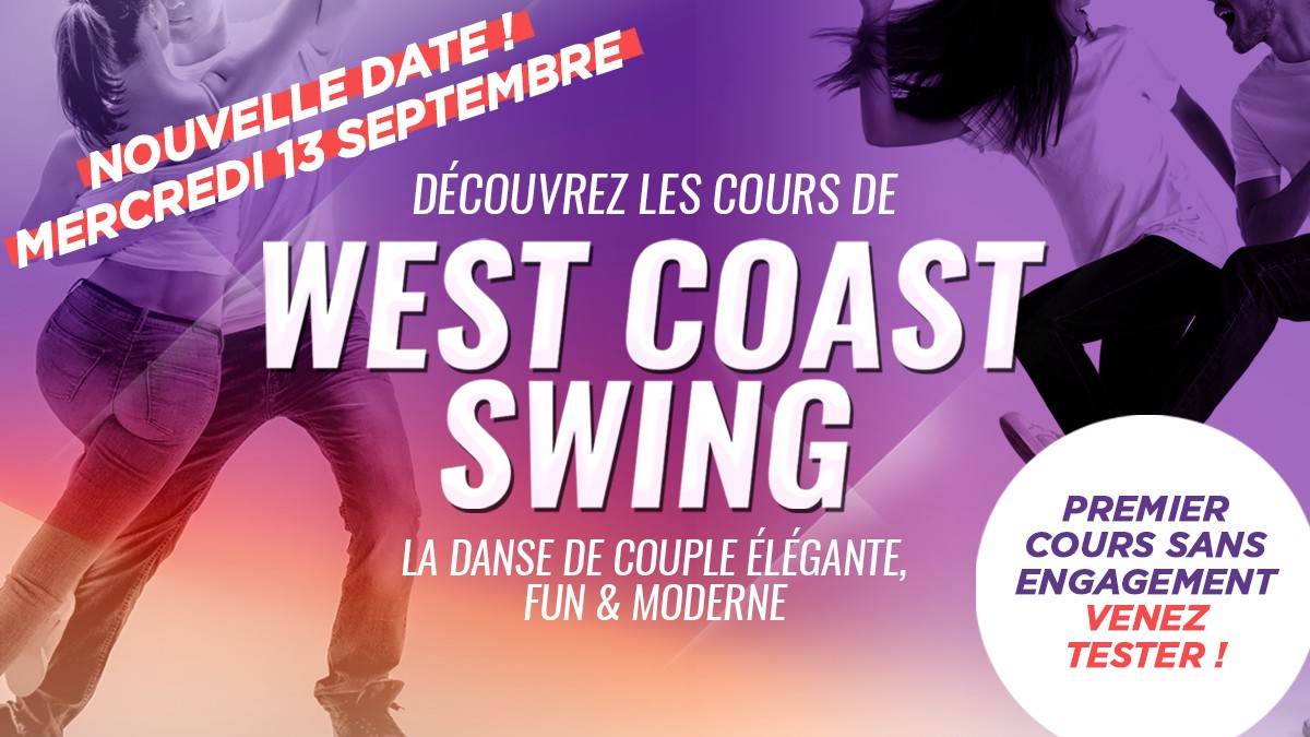 Rentrée Swingside • Cours de danse de couple West Coast Swing • Nouvelle date ! ✨