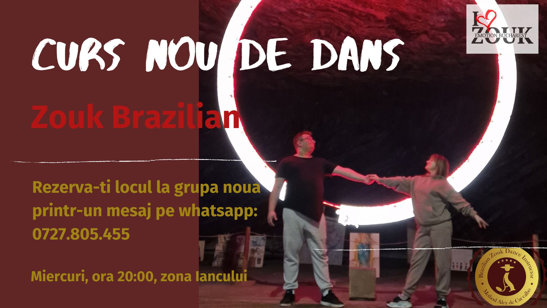 Curs nou de dans pentru adulti. Zouk Brazilian