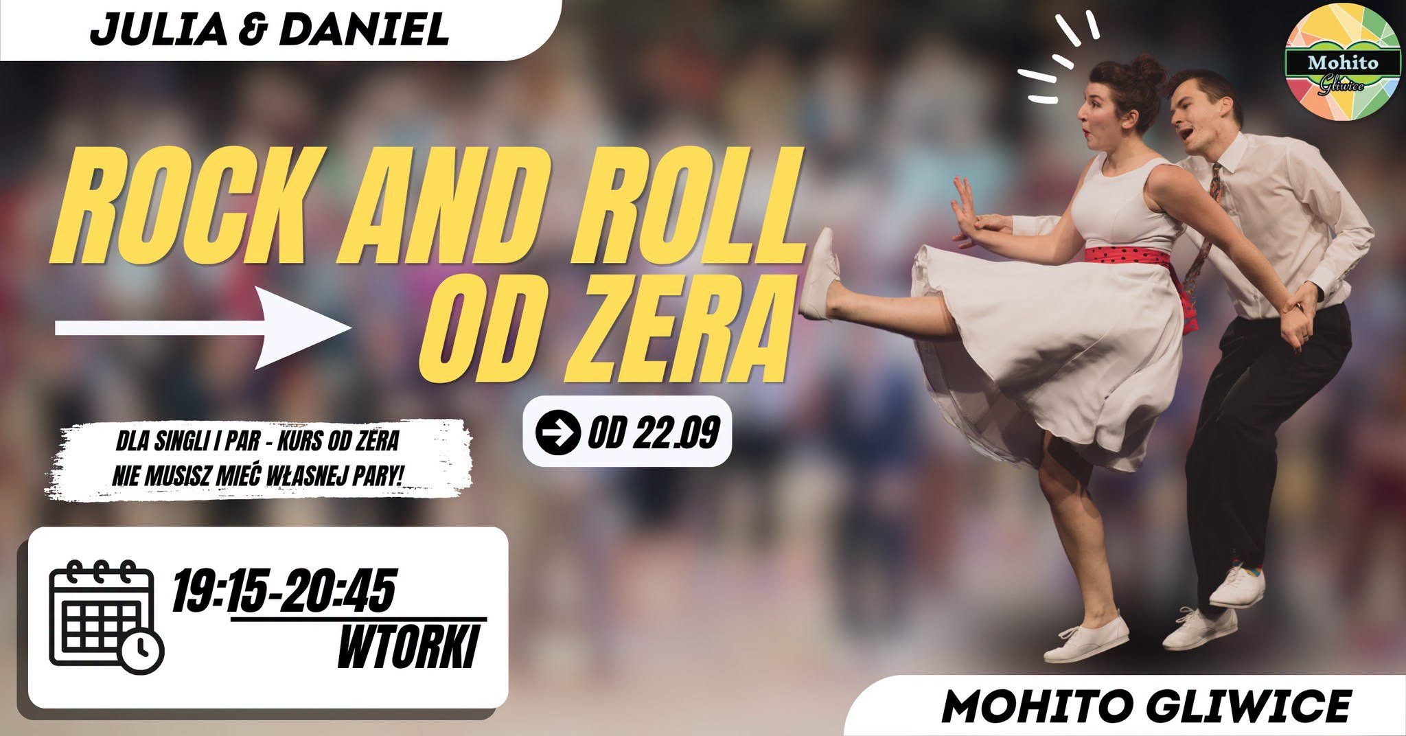 Rock and Roll od zera - kurs dla singli i par Mohito Gliwice