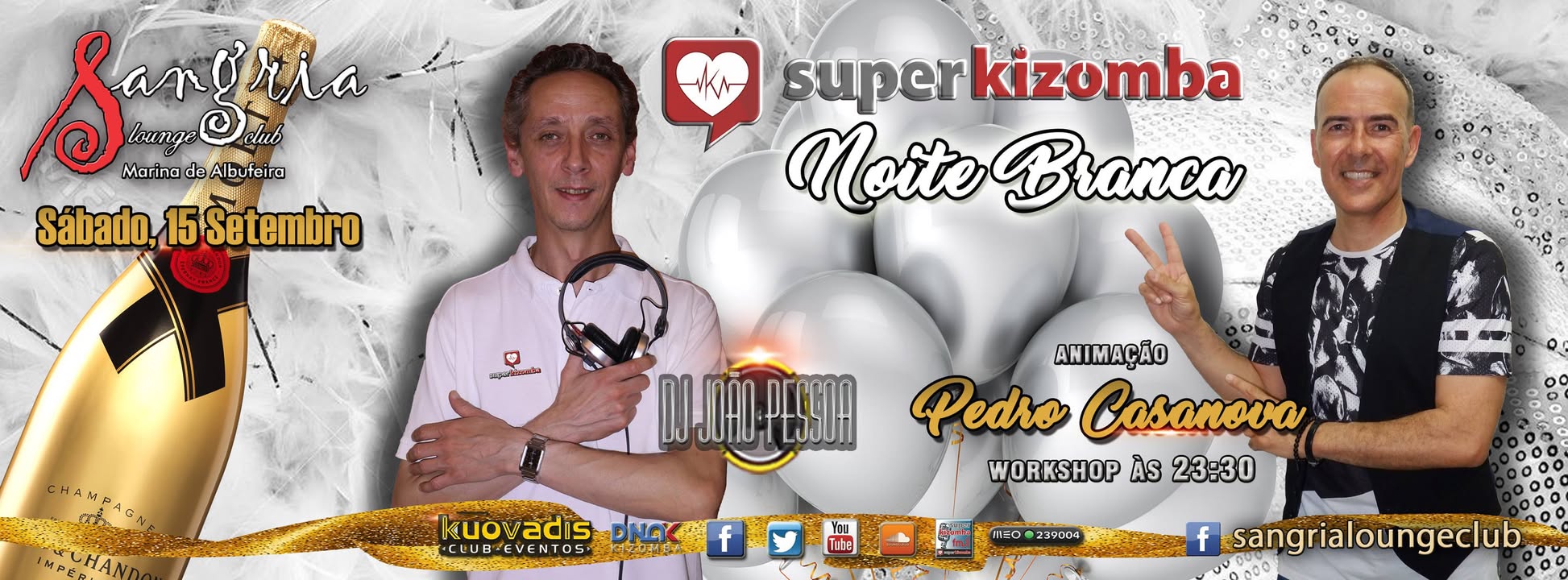 Noite Branca Super Kizomba ☆ 15 Setembro ☆ Sangria Lounge Club