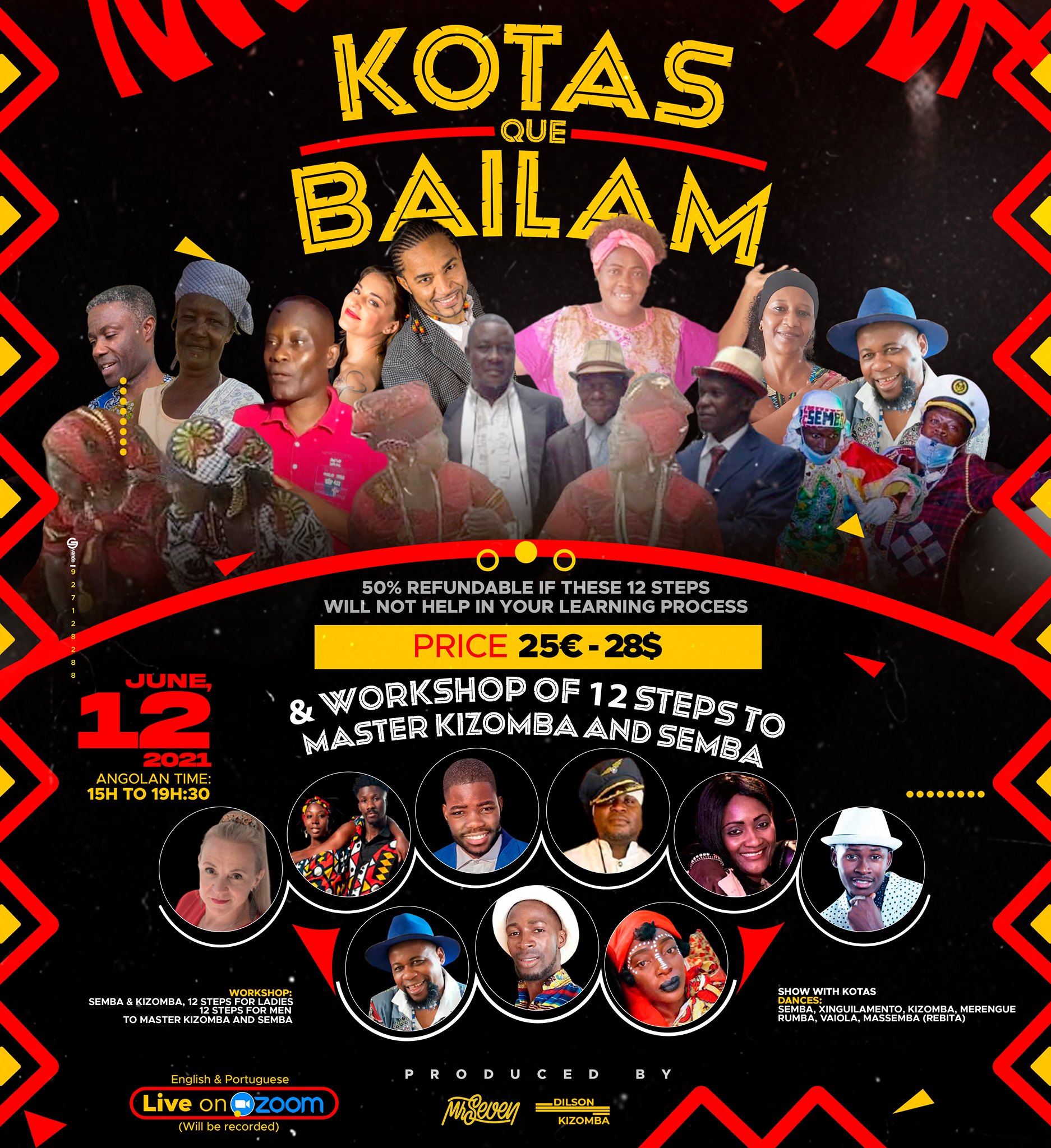 KOTAS QUE BAILAM & WORKSHOP OF 12 STEPS TO MASTER KIZOMBA AND SEMBA