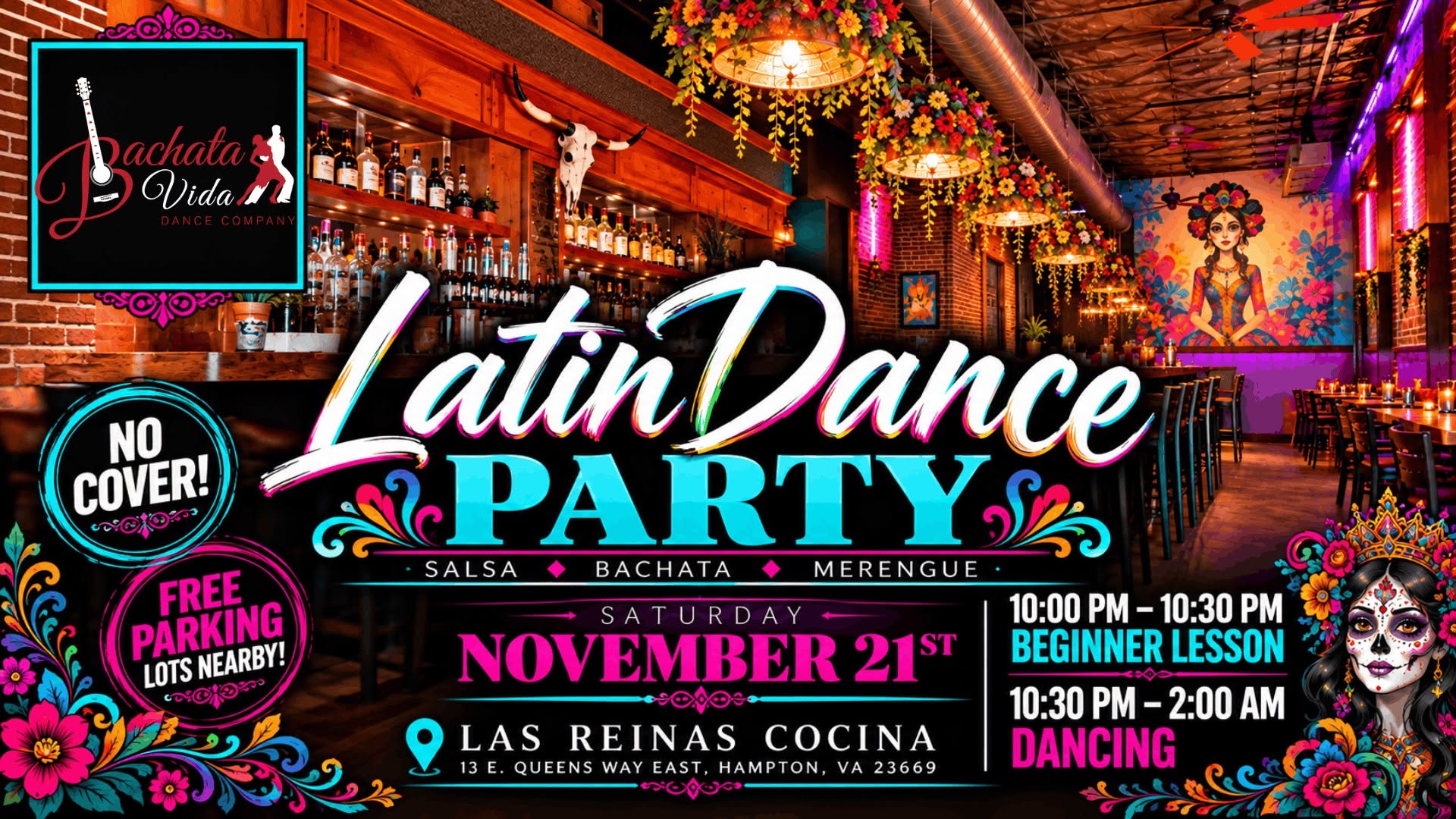 Latin Dance Party at Las Reinas!