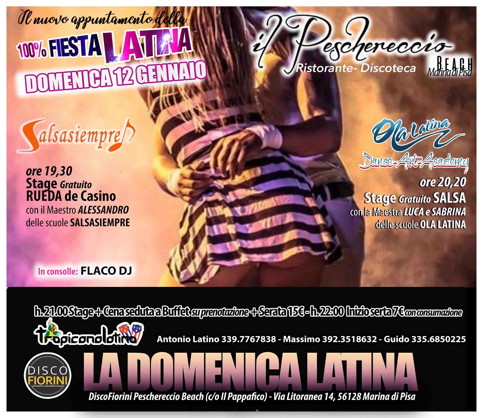 100% FestaLatina la Domenica Latina del Peschereccio BEACH