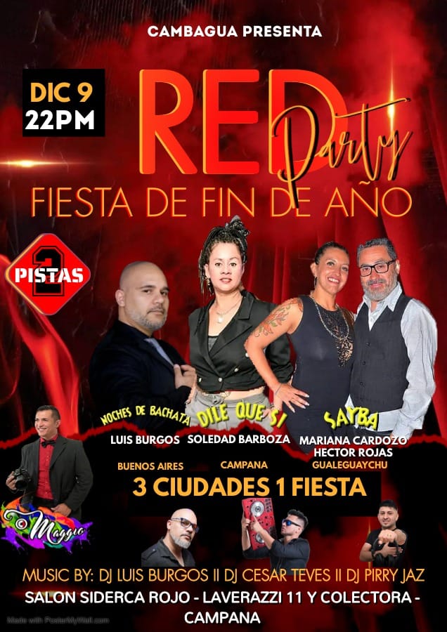 CAMBAGUA. FIESTA FIN DE AÑO SALSA Y BACHATA