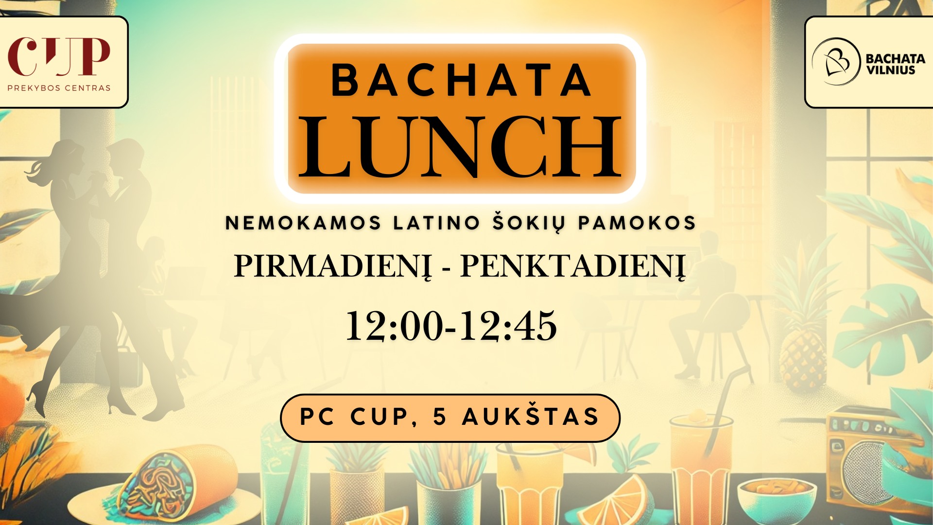 BACHATA LUNCH 🍲 Nemokamos Latino Šokių Pamokos