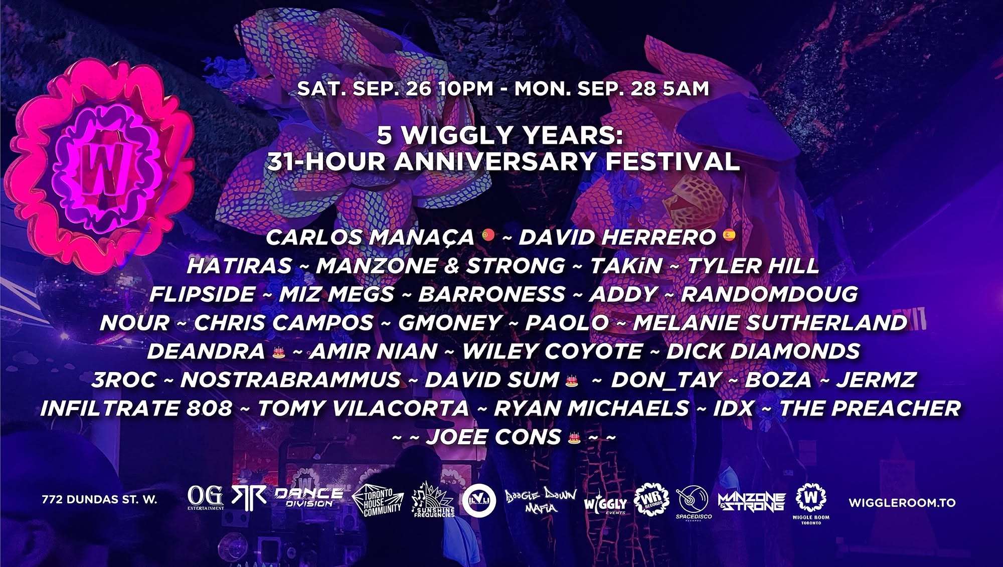 Wiggle Room 31-Hour 5-Year Anniversary Festival