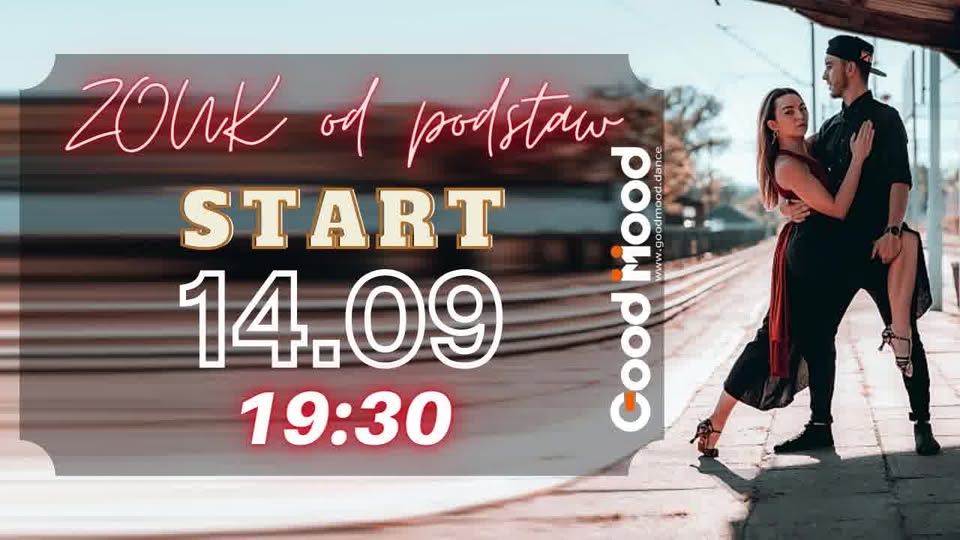 ZOUK od podstaw★ NOWY Kurs Tańca★ Poniedziałki 19:30 ★14.09.2020