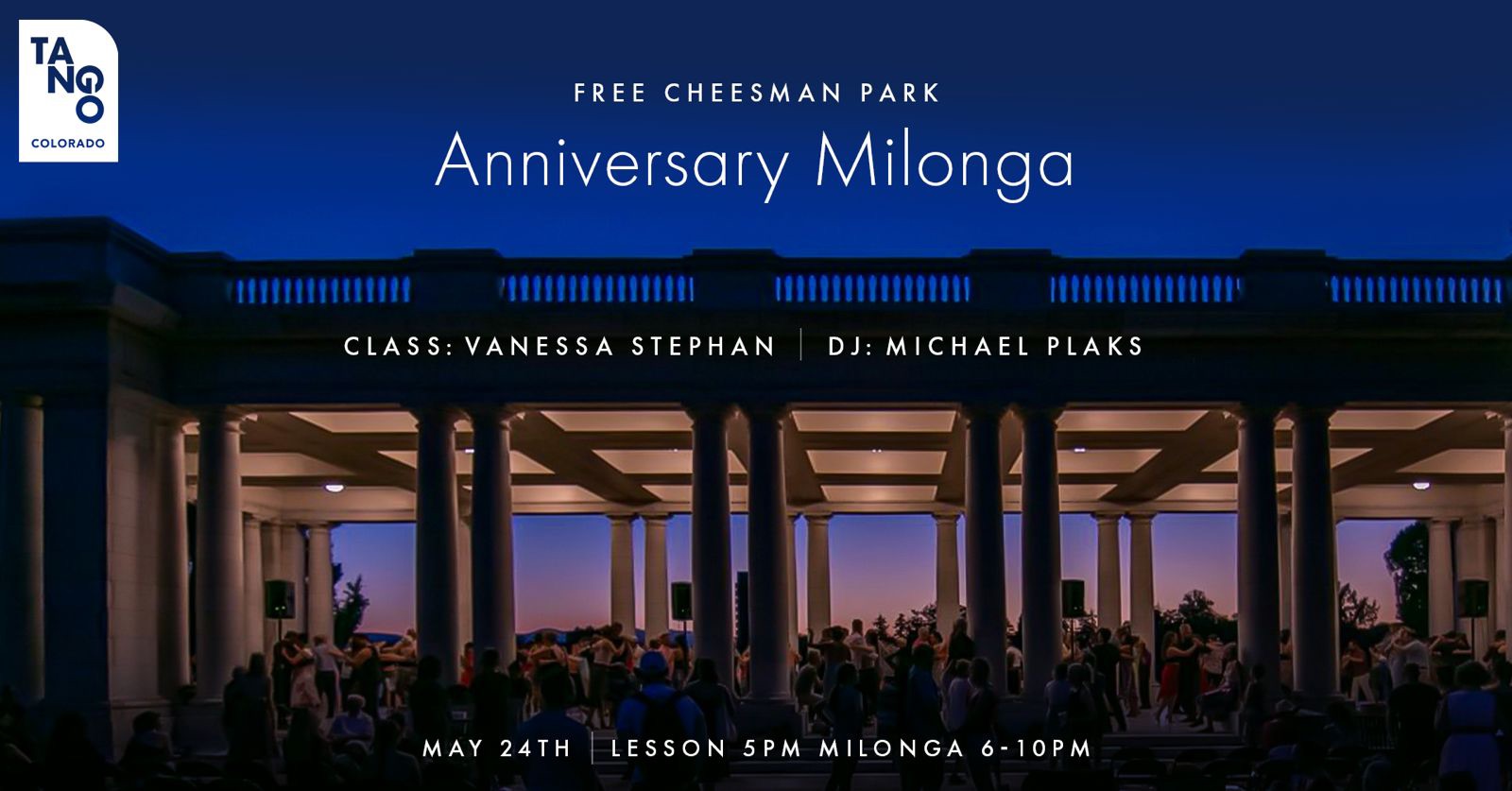 Celebrating 30 Years of Tango Colorado - Cheesman Park Milonga