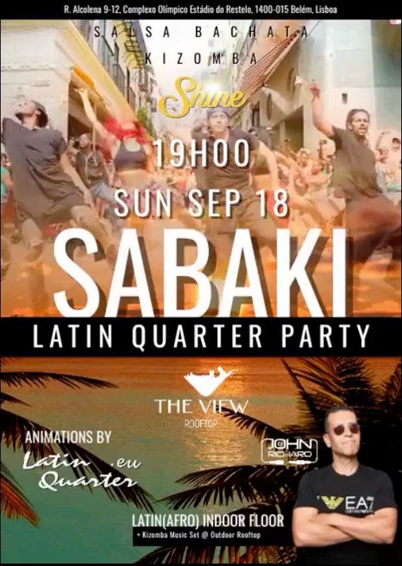 SHINE & LATIN QUARTER SaBaKi Sunset • Dom 18 Set @ The View Rooftop