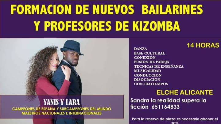 FORMACIÓN PARA NUEVOS BAILARINES Y PROFESORES DE KIZOMBA