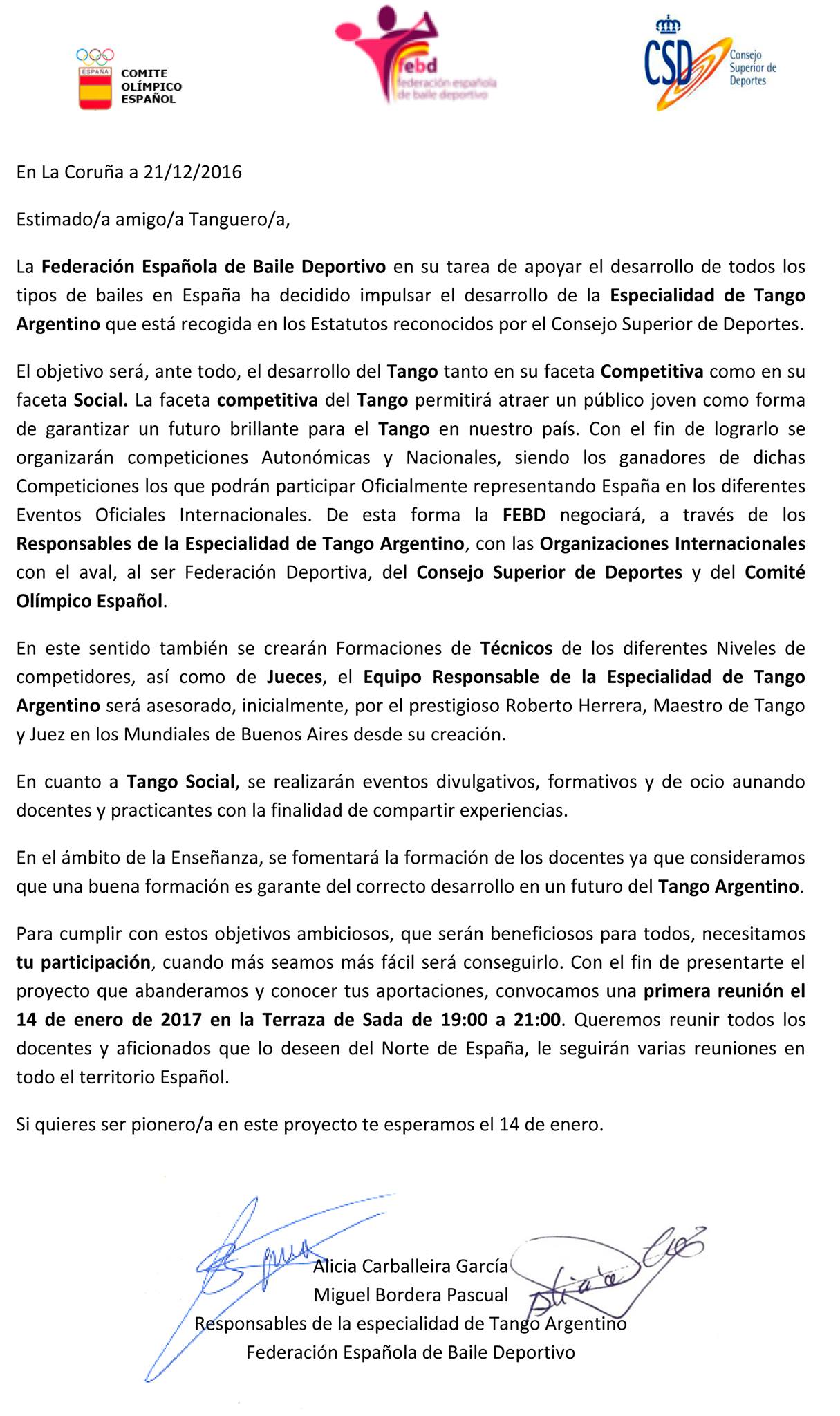 1ª Reunion de Tango FEBD
